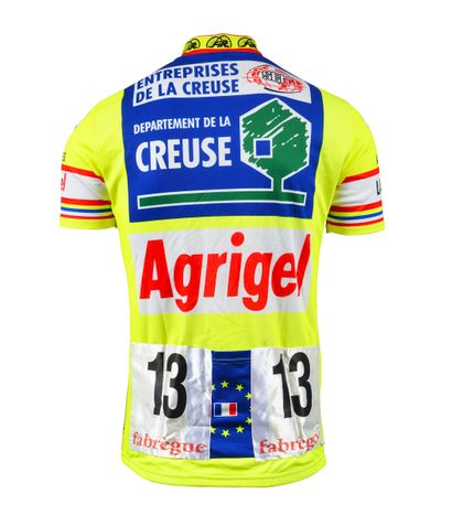 null Thierry Marie. Agrigel-La Creuse-Fenioux team jersey worn during the 1996 season....