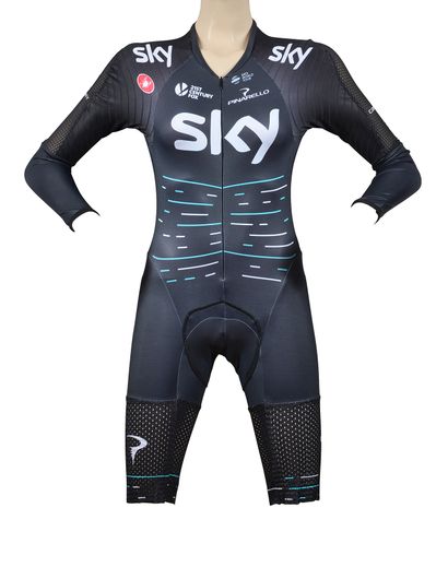 null Chris Froome. Suit worn with Team SKY during the 2017 season, the year of his...