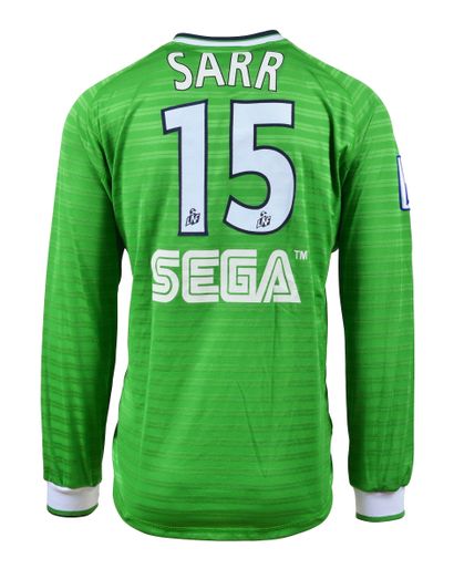 null Pape Sarr. Jersey n°15 of AS ST Étienne worn during the 2000-2001 season of...