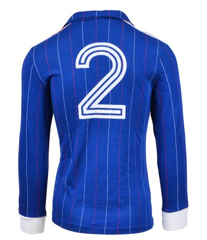 null Jersey n°2 of the French youth team worn during the 1981-1982 international...