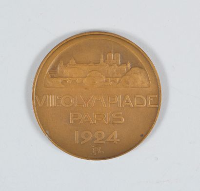 null Médaille officielle de participant en bronze par
R. Bénard. Diamètre 55 mm.