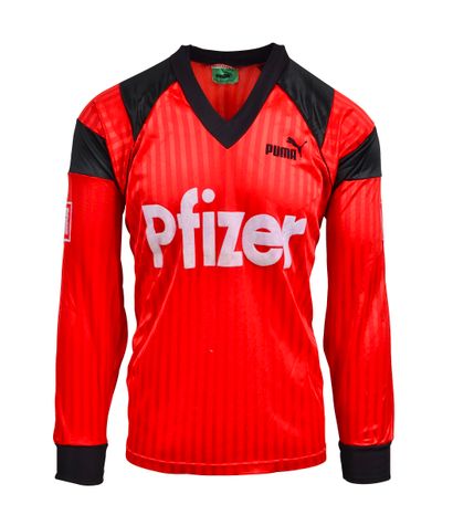 null Sylvain Ripoll. Stade Rennais jersey n°7 worn during the 1991-1992 season of...