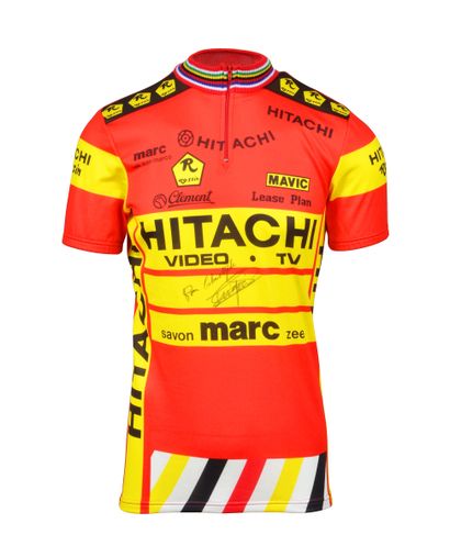 null Claude Criquielion. Hitachi-Marc team jersey worn during the 1987 season. 1984...