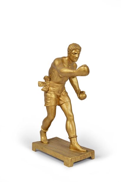 null Sculpture in regule. "The Boxing". Circa 1900, signed on the base L.Guillemin...