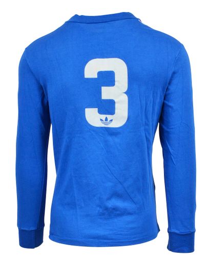 null French national team jersey n°3, youth, worn during the 1976-1977 international...