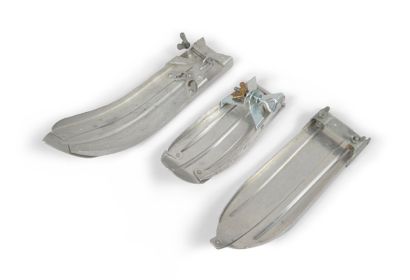 null Set of 3 ski tips. Around 1930, which were used to replace the tip in case of...