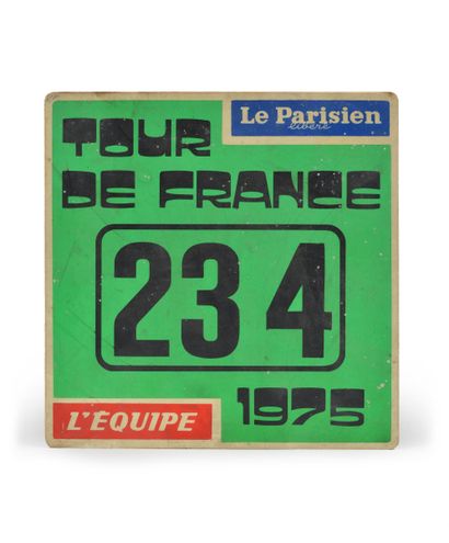 null Ensemble de 3 plaques de véhicule sur les Tour de France 1973, 1978 et 1980....