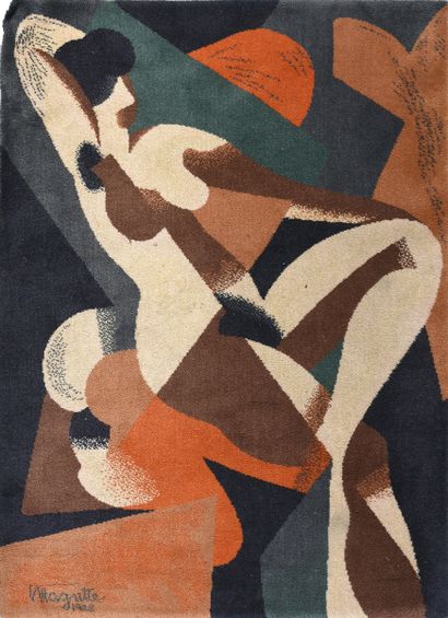 null Wool carpet representing a cubist female nude About 1985.
This carpet reproduces...