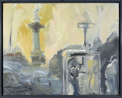 Alfredo ECHAZARETTA (né en 1945) 
The Bastille.
Canvas.
64 x81 cm.