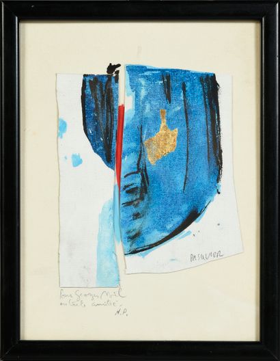 Noël PASQUIER (1941- ) Les degrés de la connaissance. Model for a tapestry (10 x...