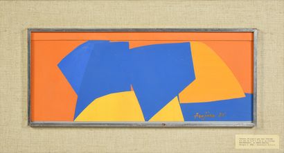 Paul FOUJINO (1925 - 1982) 
Projet de panneau décoratif pour le collège Beaumarchais...