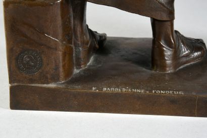 Ferdinand BARBEDIENNE (1810 - 1892) Fondeur. 
Socrate.
Epreuve en bronze patiné,...