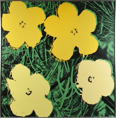 ANDY WARHOL (1928 - 1987) 
Flowers. Model created in 1964. 
Suite of 4 serigraphs,...