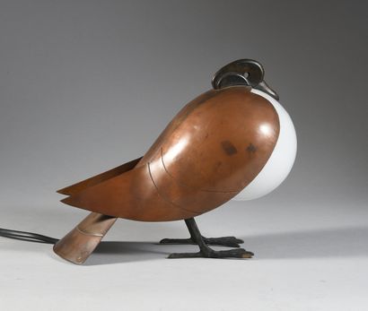 François-Xavier LALANNE (1927 - 2008) 
Pigeon lamp.
Model created in 1991, Artcurial...
