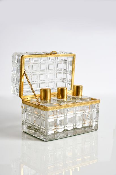Travail Français - (Second Empire) Important and luxurious rectangular perfume cellar...