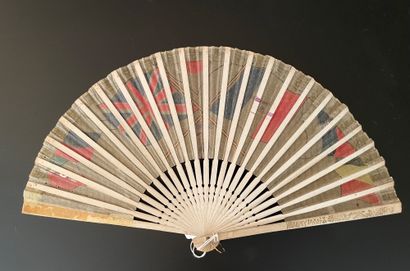 null First World War souvenir, circa 1918

Folded fan, the sheet of "crystal" paper...