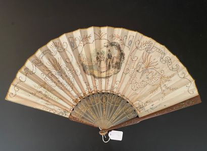 null 
Two fans, circa 1890-1900





The first one, the cream silk leaf enhanced...