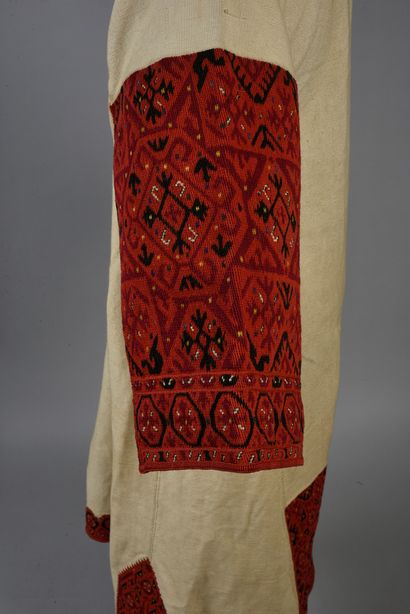 null . Traditional dress, Balkans, Greece (?), early 20th century, thick cream linen,...