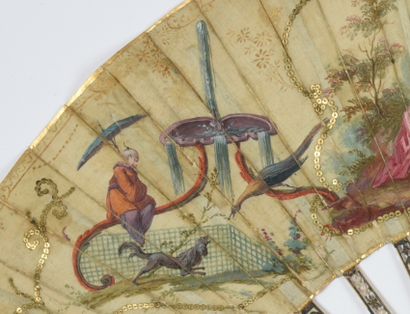 null The Young Boy, ca. 1780

Folded fan, the cream silk leaf painted with a child...