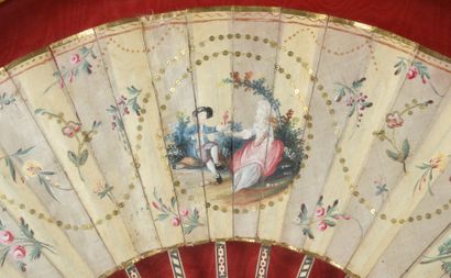 null Couple in love, circa 1780

Folded fan, the silk leaf painted in the center...