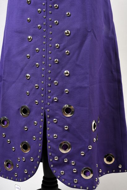 null . Dress circa 1970, purple wool crepe trapeze dress 

purple wool crepe, the...