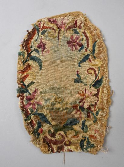 null . Set of ten tapestry seat covers from a salon, Louis XV period, seats and backs...