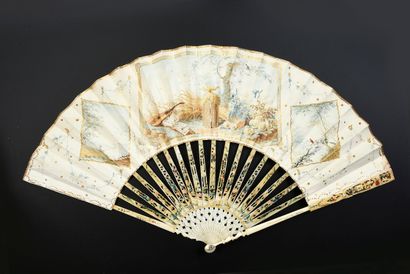 null Harmony, concord and abundance, circa 1770-1780 Fan, skin sheet, mounted in...