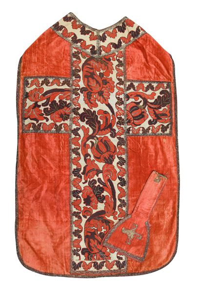 . Chasuble embroidered with counted stitches,...