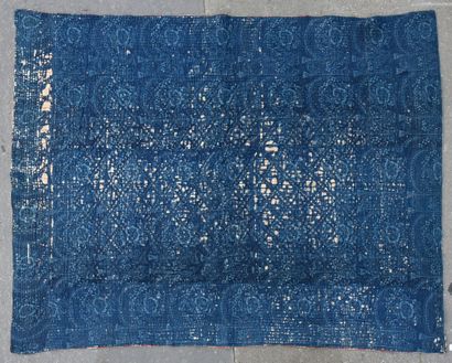null . Quilted and quilted foot cover, 18th-19th century, composite work: one side...