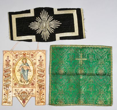null . Reunion of parts of liturgical ornaments, 1850-1930 approximately, six stoles...