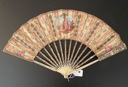 null Catgut windows, ca. 1780

Folded fan, the silk leaf painted with garlands of...