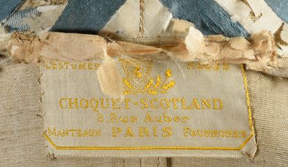 null . Early 20th century dust jacket, signed Choquet-Scotland, Paris, elegant ivory...