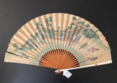 Les grues, Japon, vers 1880

Éventail plié,...