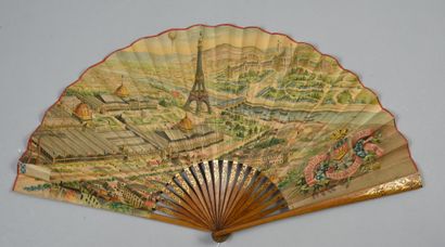 null The Universal Exhibition of 1889

Folded fan, the double sheet of paper printed...