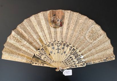 null Two fans, circa 1850

One, the double sheet in lithographed paper and enhanced...