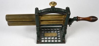 null . Garment shop embosser, T&C Clare & Co., England, late 19th century, grooved...