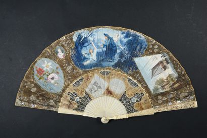 null The bather, circa 1750

Folded fan, the skin sheet, mounted in English style,...