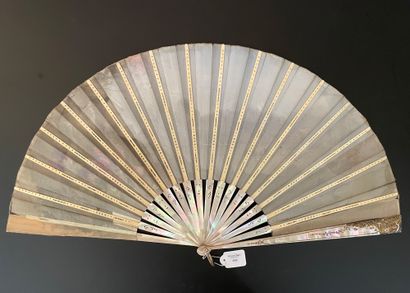 null Birds in the Morning, ca. 1890

Fan, the silk leaf painted with birds among...