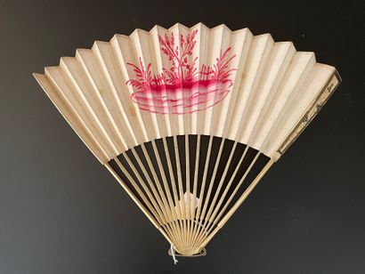 null Two fans, circa 1780

One, the leaf of a young woman spinning wool and courted...