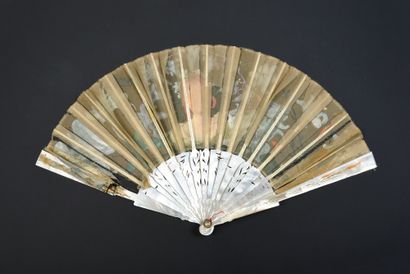 null Dragonfly, circa 1900

Folded fan, the silk leaf painted with a portrait of...