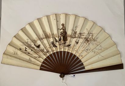 null Two fans, circa 1890

The hen and the chicks

Folded fan, the double sheet of...