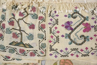 null . Set of thirteen embroidered belts or scarves, Turkey 19th and early 20th century,...