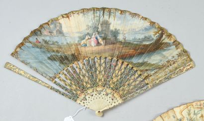 null Two fans, circa 1770-1780

One, the double sheet in wallpaper of a couple in...