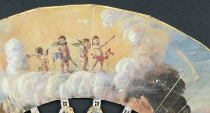 null Between heaven and earth, 18th-19th centuries

Folded fan, the leaf painted...