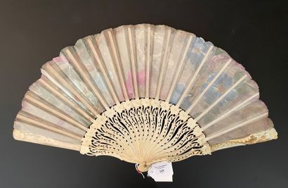 null Dove, circa 1900-1920

Folded fan, the silk leaf painted with a young woman...