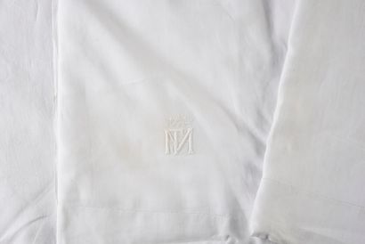 . Three sheets with monogram under marquis...