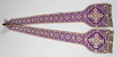 null . Reunion of parts of liturgical ornaments, 1850-1930 approximately, six stoles...