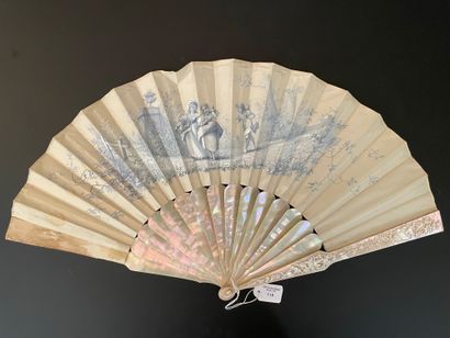 null Love and Young Girls, ca. 1880

Folded fan, the silk sheet painted in blue monochrome...