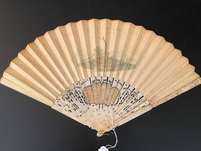 null The Oath, ca. 1750

Two fans

Folded fan, the leaf in skin, mounted in English...