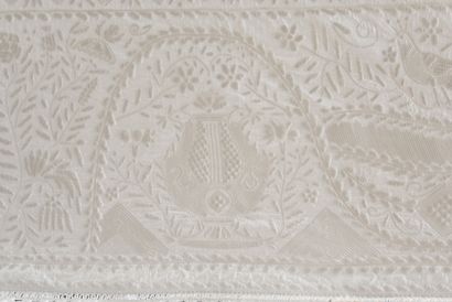 null . Remarkable wedding quilt in Marseille quilting, dated February 1812, cotton...